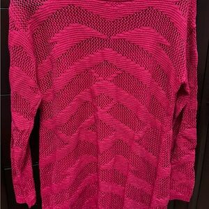 Knitted sweater hot pink